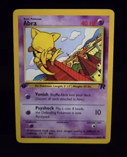 Pokemon TCG - ABRA - 1ST EDITION - 49/82 - TEAM ROCKET (2000) - WOTC - LP - Image 1