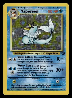 Vaporeon Jungle 12/64 Pokemon TCG English Unlimited Holo HP - Image 1