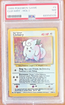 1999 Pokemon Game #5 Clefairy - Holo PSA 7 - Image 1