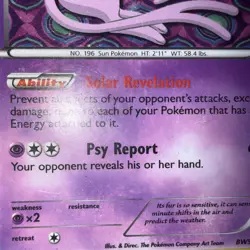 POKEMON UNGRADED ESPEON - BW92 HOLO P BLACK AND WHITE PROMO LP - Image 5