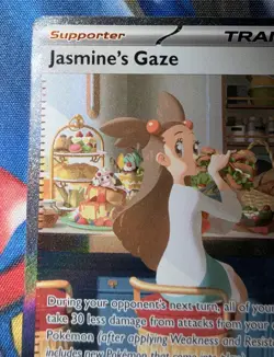Pokemon TCG Jasmine's Gaze 245/191 SV08 Surging Sparks SIR Full Art Holo EN LP! - Image 2