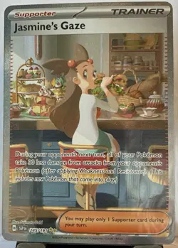 🌟 Pokemon TCG Jasmine's Gaze Full Art Holo Trainer Surging Sparks #245/191 Eng - Image 1