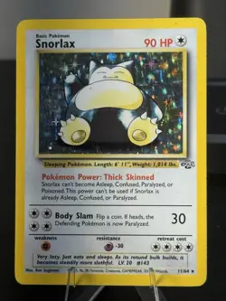 Pokemon TCG Snorlax Jungle Holo Rare Card 11/64 Unlimited LP-/MP Condition - Image 1