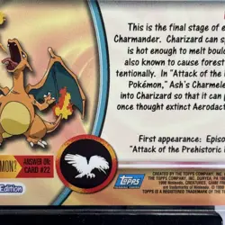 Topps Pokemon TCG Charizard 06 Topps Series 1 Non Holo Limited EN 1999 Card - Image 4