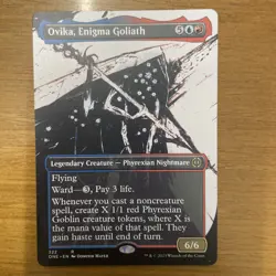 x1 Ovika, Enigma Goliath (322) - Showcase R MTG Phyrexia: All Will Be One M/NM, - Image 1
