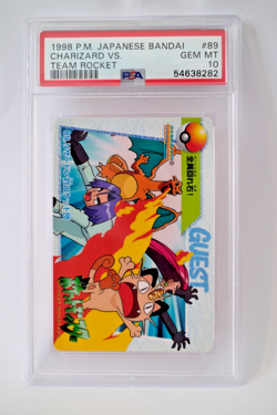 PSA 10 - Pokemon Japanese Carddass 1998 Charizard Vs Team Rocket #89 - Image 1