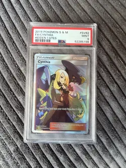 Pokemon Cynthia Hidden Fates SV82/SV94 PSA 9 Garchomp Lucario Shiny Mint 2019 - Image 1