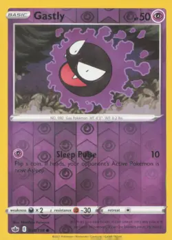 GASTLY 055/198 COMMON CHILLING REIGN POKEMON REVERSE HOLO NEAR MINT - Image 1