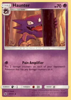 HAUNTER 37/111 UNCOMMON CRIMSON INVASION POKEMON NEAR MINT - Image 1