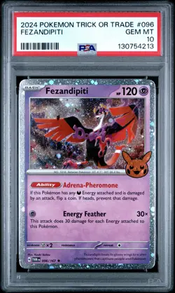 2024 POKEMON TRICK OR TRADE #096 FEZANDIPITI PSA 10 - Image 1