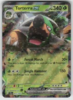 Torterra ex 012/162 Double Rare Temporal Forces Pokemon Near Mint - Image 1