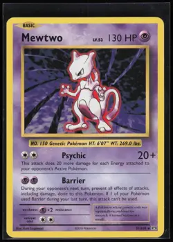 Mewtwo 51/108 Evolutions Rare Sugimori Lightly Played - Image 2