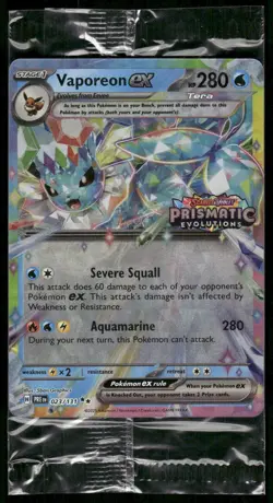 Pokemon Vaporeon EX 023/131 Prismatic Evolutions Stamp Promo Sealed - Image 1