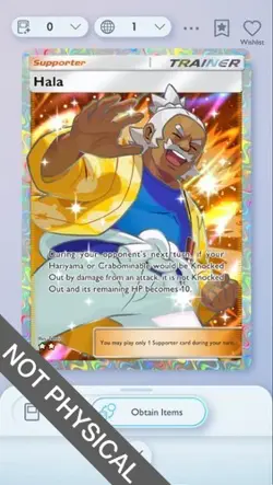 Pokemon TCG POCKET - Hala Full Art 2⭐, Mega Rising, English - Image 1