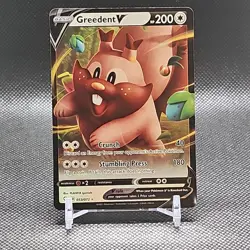 The Pokemon Company Greedent V 053/072 Shining Fates Holo Ultra Rare English - Image 1