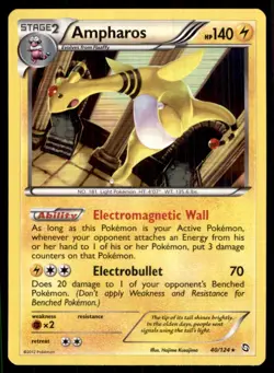 2012 Black & White - Dragons Exalted Ampharos Stage 2/Rare Holo #40 - Image 1