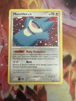 Pokemon TCG Munchlax Normal 69/111 2009 *LP* Rising Rivals Common - Image 1