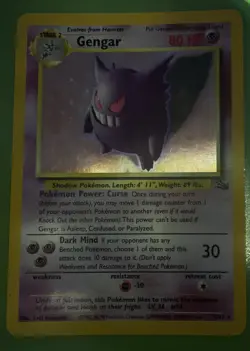 Pokemon TCG Gengar 5/62 Fossil Holo - MP+/LP - Image 5