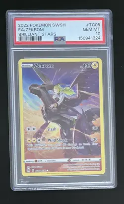 Pokemon TCG Zekrom Brilliant Stars TG05/TG30 PSA 10 Gem Mint - Image 1