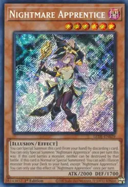 Yugioh! Nightmare Apprentice - LEDE-EN029 - Secret Rare - 1st Edition Near Mint, - Image 1