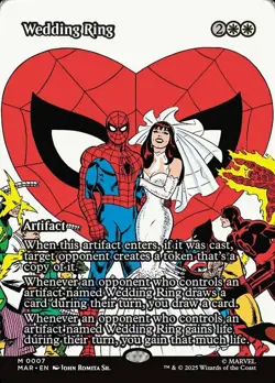 1 x Wedding Ring - Foil - Borderless - Marvel Universe - NM-Mint - MTG - Image 1