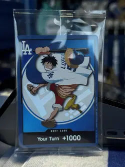 Bandai One Piece CCG Don!! Card Monkey D. Luffy dodgers Promo Foil English - Image 1