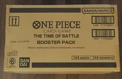 One Piece OP16 The Time Of Battle Sleeved Booster Case 144 - Factory Sealed - Image 1