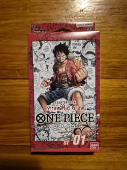 One piece ST-01 Straw Hat Crew starter deck factory sealed PRE ERRATA Luffy 001 - Image 1