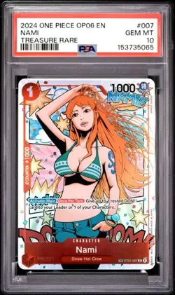 NAMI - PSA 10 - 2024 ONE PIECE - OP06-WINGS OF THE CAPTAIN TREASURE RARE #007 - Image 1