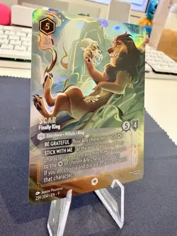Disney Lorcana Fabled Scar Finally King Enchanted Card 239/204 NM - Image 3