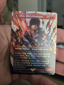 Clive, Ifrit's Dominant (0318) (Borderless) FOIL Final Fantasy MTG Mythic - Image 2