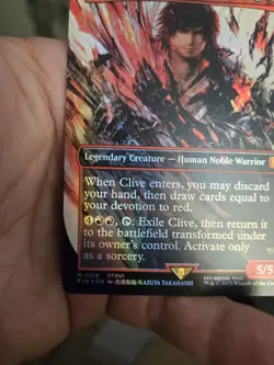 Clive, Ifrit's Dominant (0318) (Borderless) FOIL Final Fantasy MTG Mythic - Image 3