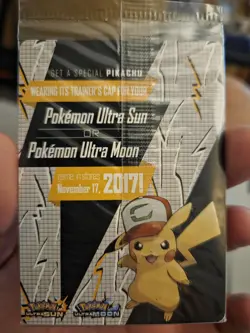 Pokemon TCG Ash's Pikachu SM108 Promo Trading Card Near Mint Condition Sealed! - Image 2