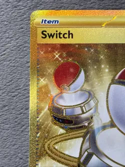 Switch 206/165 Pokemon Card Hyper Rare Gold Trainer SV 151 Mew en NM - Image 5