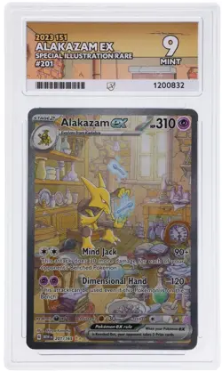 ACE 9 Mint Alakazam ex 2023 Pokemon 151 201/165 SIR Pokemon Card - Image 1