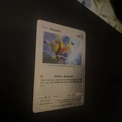 Pokemon Pikachu Brilliant Deduction 90HP Silver Foil Card Fan Art 076/073 - Image 2