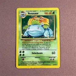 Pokemon Venusaur Base Set Holo Rare 100 HP Card 15/102 1999 English - Image 1