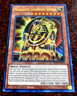 Yugioh PHARAONIC GUARDIAN SPHINX Ultra Rare 1st Edition MP22-EN070 NEAR MINT+ - Image 1
