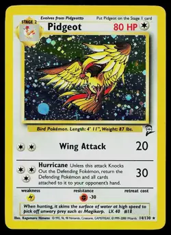 Pokemon Card Base Set 2 Pidgeot 14/130 Holo Rare - Image 1