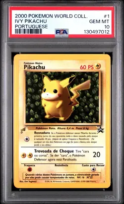 PSA 10 Ivy Pikachu Pokemon World Collection Promo 1 GEM MINT Graded Pokemon Card - Image 1