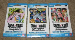 DRAGON BALL SUPER CARD GAME FUSION WORLD, SB02, MANGA BOOSTER 02 PACK LOT OF 3 - Image 1