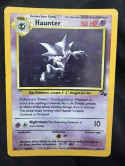 Pokemon TCG Haunter Fossil Unlimited Holo Rare Card 6/62 - Image 1