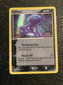 Pokemon Sableye Holon Phantoms Card 31/110 Reverse Holo Stamped - Image 1