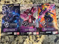 Gundam Card Game GD-03 Steel Requiem Sleeved Booster Pack ENGLISH Sealed TCG (3) - Image 1