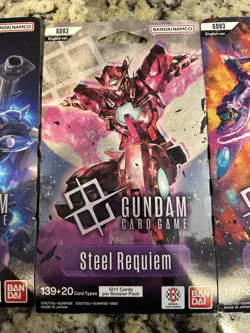 Gundam Card Game GD-03 Steel Requiem Sleeved Booster Pack ENGLISH Sealed TCG (3) - Image 3