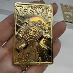 2 Pokemon Poliwhirl 23K Gold-Plated Trading Card 1999 Limited Edition - Image 2
