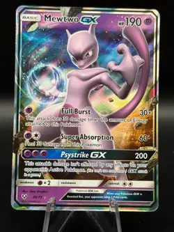 Pokemon 2017 Shining Legends Mewtwo GX Rare #39/73 - NM - Image 1