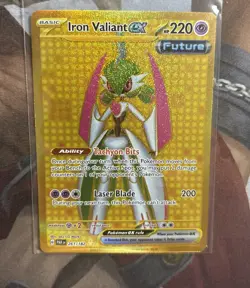 Pokemon TCG - Iron Valiant EX 261/182 - Paradox Rift Secret Rare - Near Mint NM - Image 1