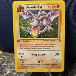 Pokemon TCG 1st Edition Aerodactyl Fossil 1/62 Holo Rare (Holo - Image 1