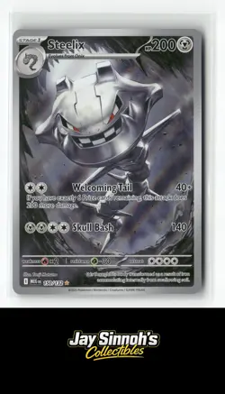 Steelix 150/132 Mega Evolution NM Illustration Rare Full Art Pokemon - Image 1